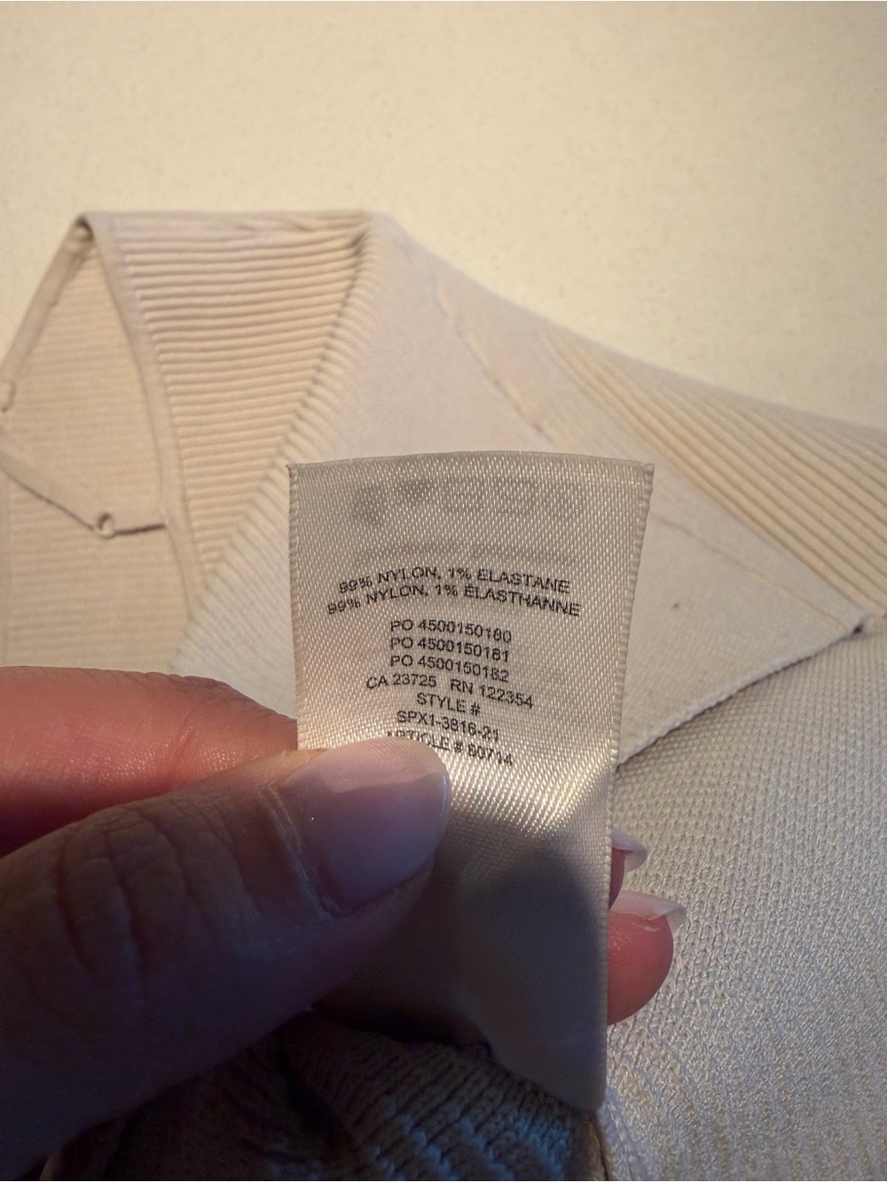 Babaton Cream Ribbed Spaghetti Strap Tank - Picture 4 of 4